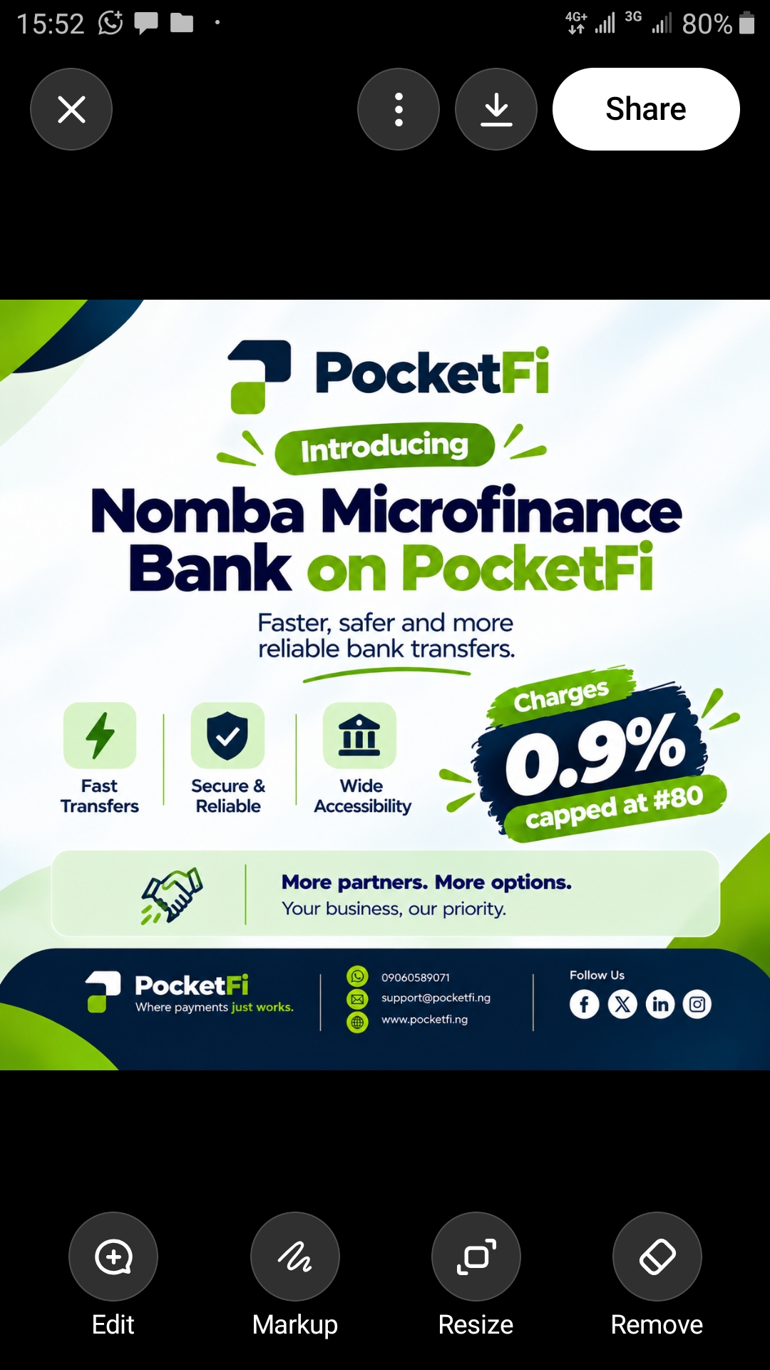 Nomba Microfinance Bank Is Now on PocketFi: Faster, Safer and More Reliable Bank Transfers